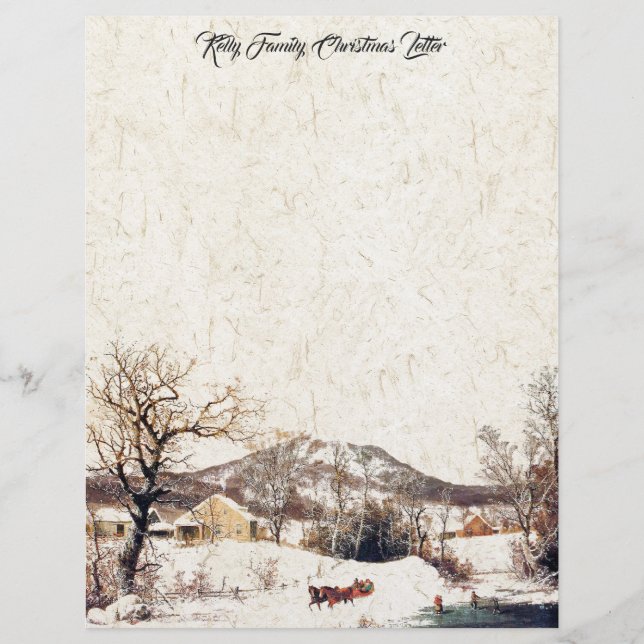 Papper för handstil för brev för jul för (Framsida)