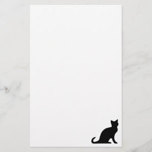 Papper för handstil för kattbrevpapper   med den