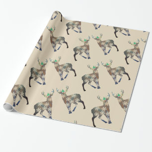 Papper för helgdagar Deers Wrapping Presentpapper