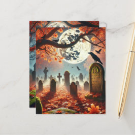 Papper för hösten Whimsigoth Misty Graveyard Scrap