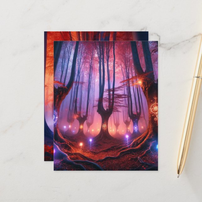 Papper för hösten Whimsigoth Twilight Forest Scrap (Fram/Back In Situ)