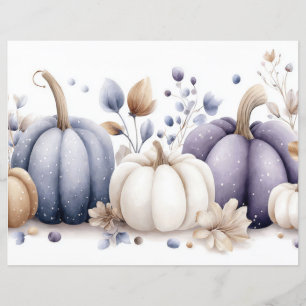Papper för höstpumpa och blommor