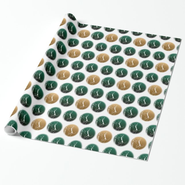 Papper för Hound Hund Wrapping Papper Hunting Hund Presentpapper (Utrullad)