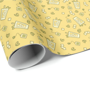 Papper för Iced Tea Mönster-omslagning Presentpapper
