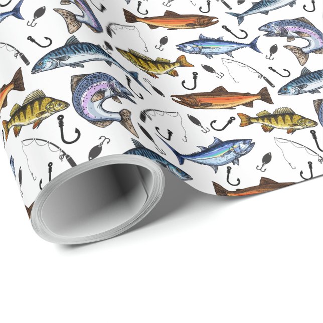 Papper för inkapsling av fiske presentpapper (Rullad Hörn)