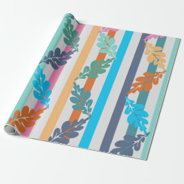 Papper för inkapsling av löv & Linjer Presentpapper