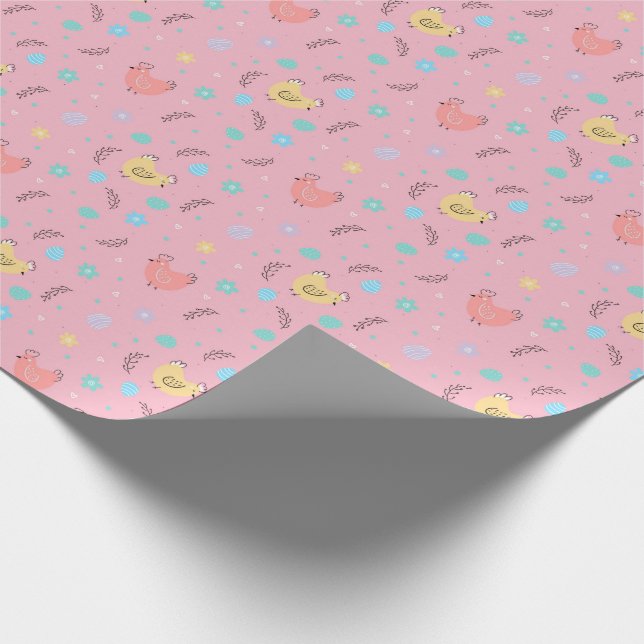 Papper för inkapsling av påsk Chick Påsk Presentpapper (Hörn)