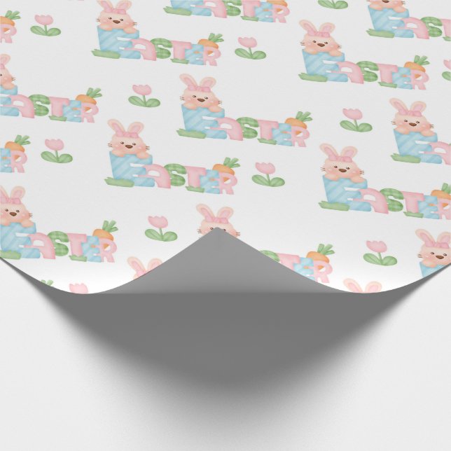 Papper för inkapsling av påskhare och tulpaner Pås Presentpapper (Hörn)