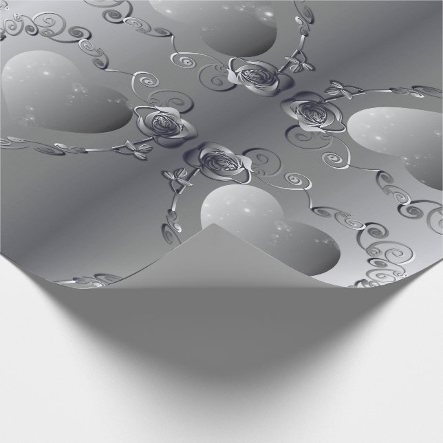 Papper för inkapsling av silver Ro Ram Presentpapper (Hörn)