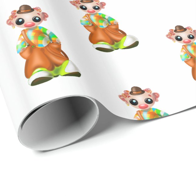Papper för inkapsling av små clown - Circus Presentpapper (Rullad Hörn)