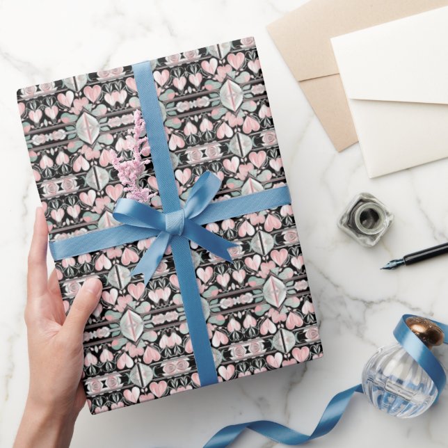 Papper för inkapsling av tidslösa Blommar Valentin Presentpapper (Gifting)