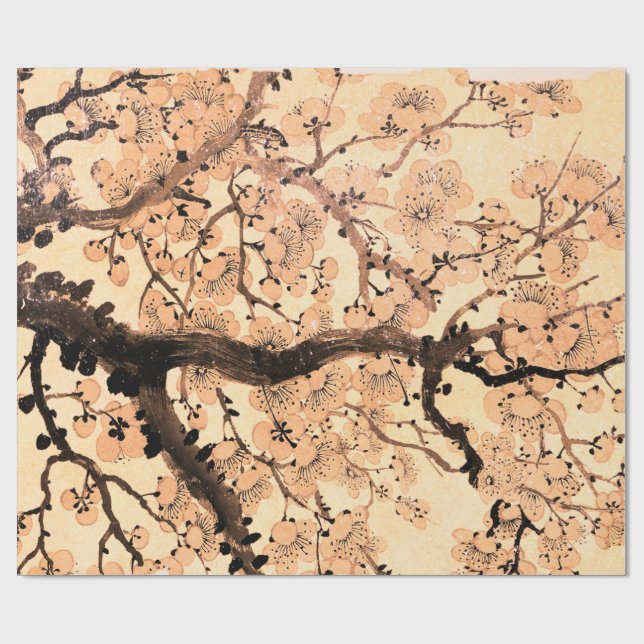 PAPPER FÖR INPÅSNING DESIGN MED JAPANSK KIRSEBÄRST PRESENTPAPPER (Platt)