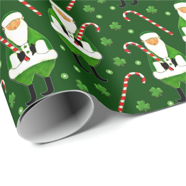 Papper för Irish jul Helgdag Gift Wrapping Presentpapper (Rullad Hörn)