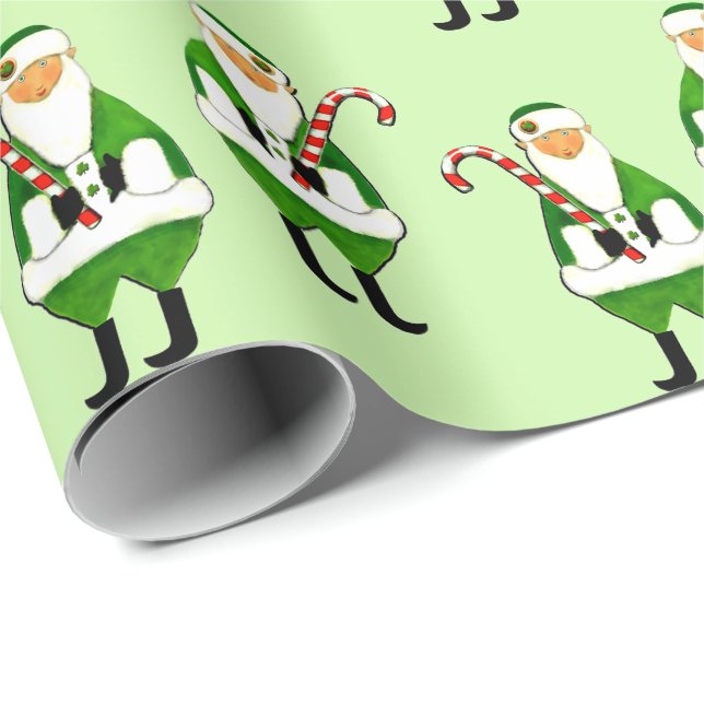 Papper för Irish jul Helgdag Gift Wrapping Presentpapper (Rullad Hörn)