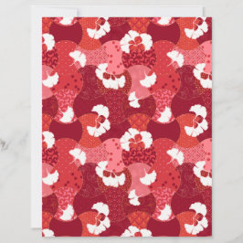 Papper för japansk Kimono Mönster Red Ginkgo Scrap