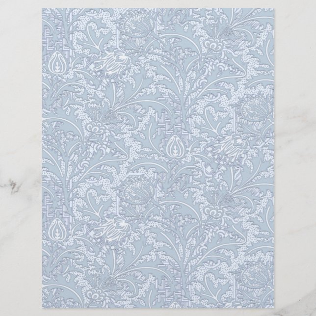 Papper för japanska Thistles Blue Arts Craft-skrap (Framsida)