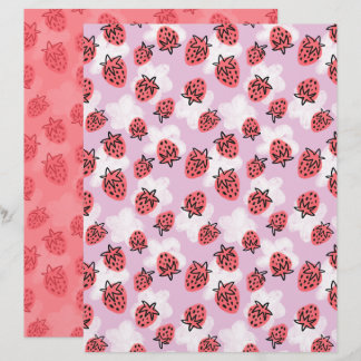 Papper för jordgubbsskrapbok