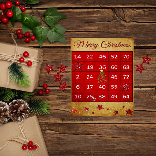 Papper för Jul Bingo Ephemera-skrapbok