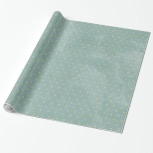 Papper för Julblått polka-prick-poka-svällning Presentpapper