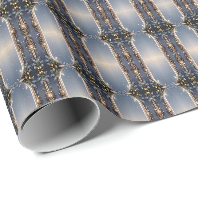 Papper för juluppehåll i Ram Helgdag Presentpapper (Rullad Hörn)