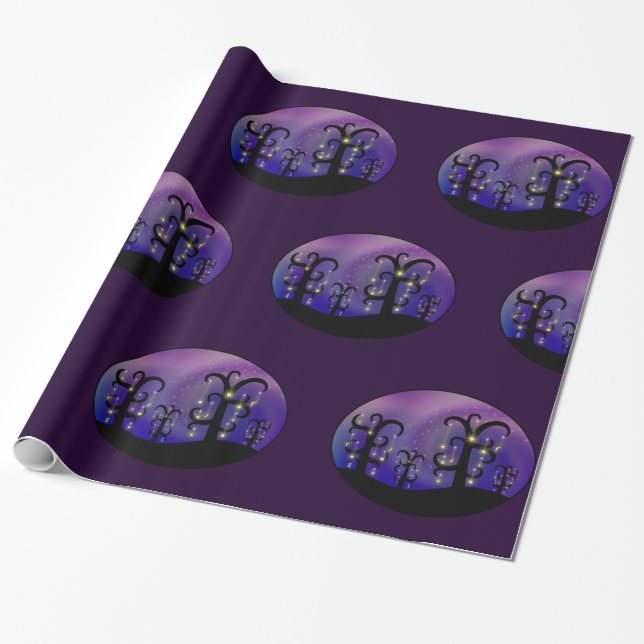 Papper för karosserier av stjärnor presentpapper (Utrullad)