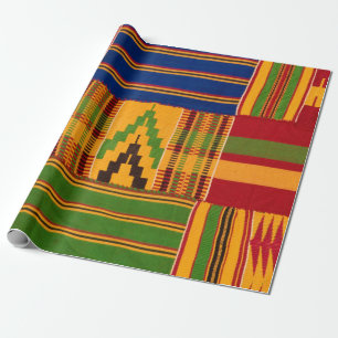 Papper för Kente Print Wrapping Presentpapper