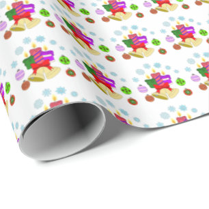 Papper för klockor, Baubles och Candles Wrapping Presentpapper