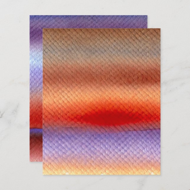 Papper för kraftig automatisk vattenfärgssolnedgån (Fram/baksida)