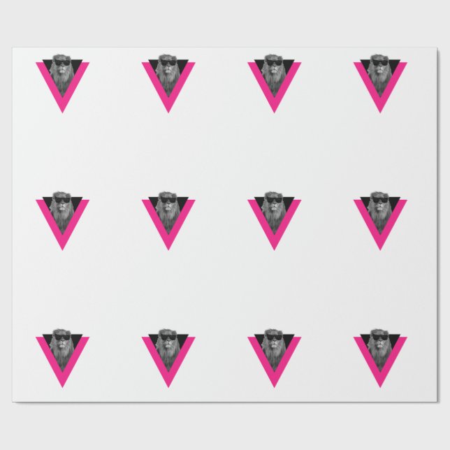 Papper för Lejon radbrytning för coola Presentpapper (Platt)