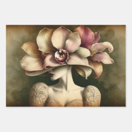 Papper för LFemme Orchid Decoupage Flat Wrapping G