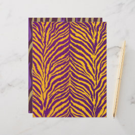 Papper för lila och Guld Tiger Rand Mönster