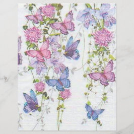 Papper för Lilac Blue Butterflies Decoupage-skrapb