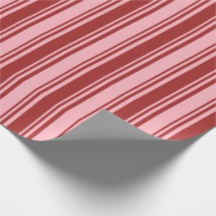 Papper för ljus rosa och brunt Mönster-insvällning Presentpapper