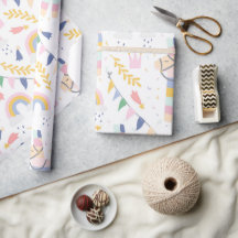 Papper för Llamas och Rainbows Wrapping