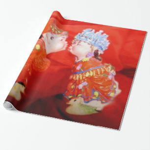 Papper för lycklig-gift par för påfyllning presentpapper