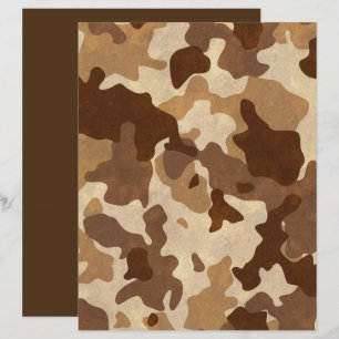 Papper för metallisk bronze Desert Camouflage Scra