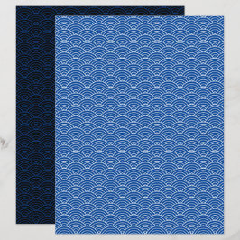 Papper för modern svart japansk Wave-skrapbok