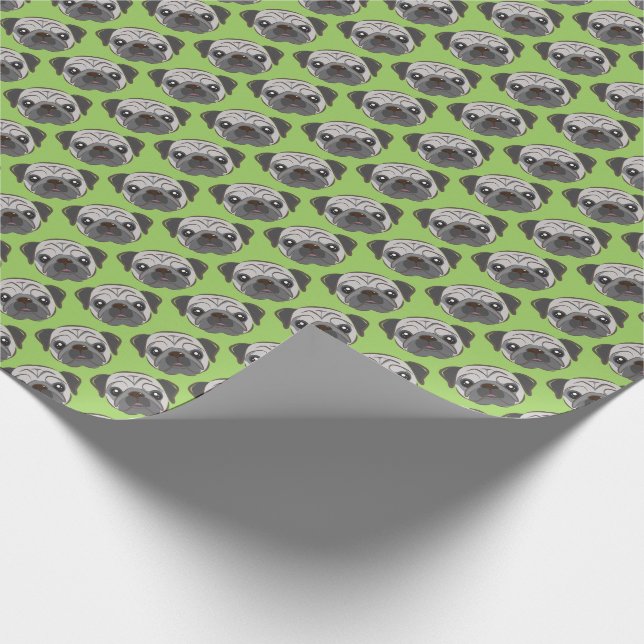 Papper för mopsgåvasjal presentpapper (Hörn)