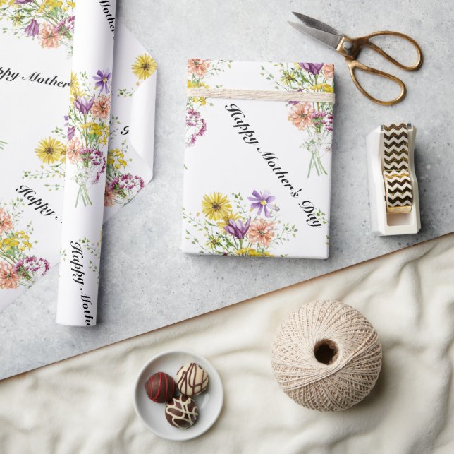 Papper för mors dag radbrytning presentpapper (Hantverk)