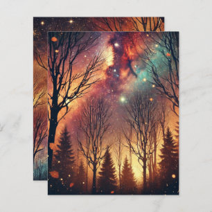 Papper för motorisk Galaxy Twilight Forest Scrapbo