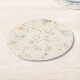 Papper  för naturlig bakgrund av torkade blommor underlägg papper rund