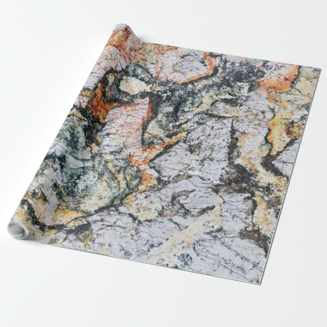 Papper för naturlig stenbrytning presentpapper (Utrullad)