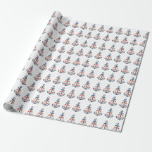 Papper för Nautical Boy Anchor Birthday Wrapping