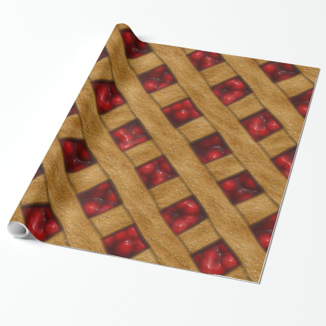 Papper för nedmontering av Cherry Paj 1 Presentpapper (Utrullad)