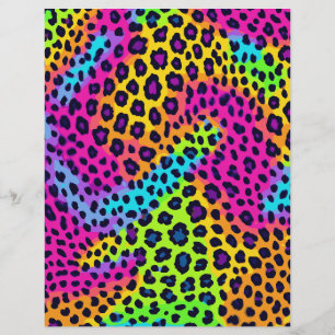 Papper för Neon Leopard-utskrift