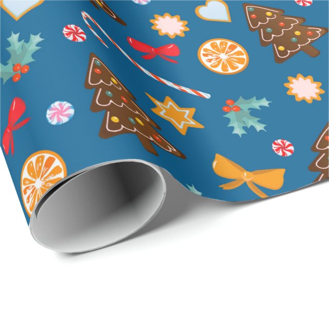 Papper för nyårsafton. presentpapper (Rullad Hörn)
