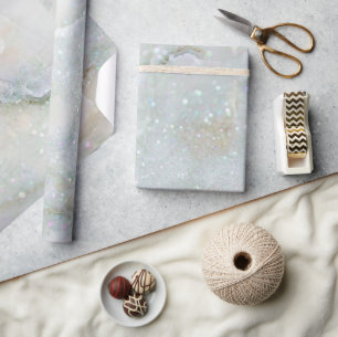 Papper för omformning av glitter Blue Marble Wrapp Presentpapper