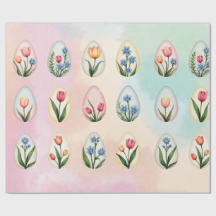 Papper för omformning av Påskägget Mönster Blommig Presentpapper