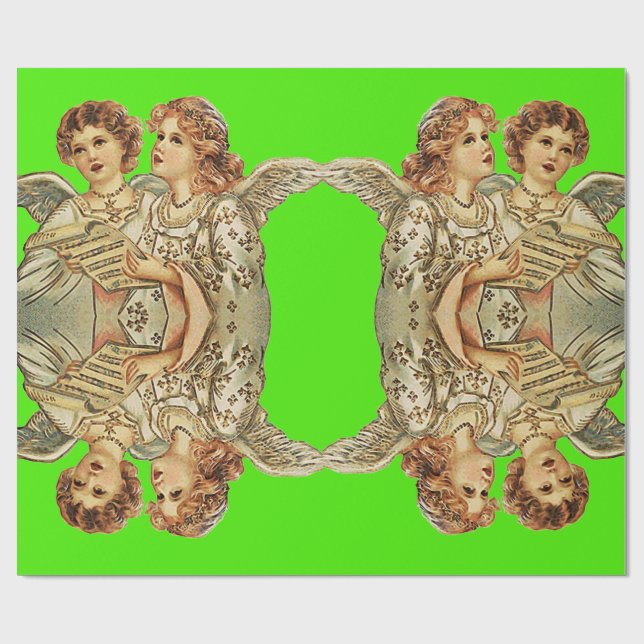 Papper för omslagning av änglar presentpapper (Platt)