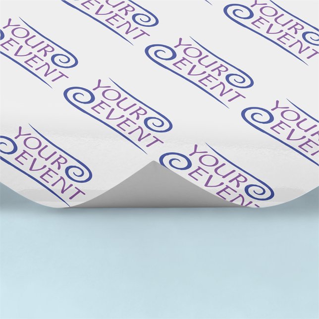 Papper för omslagning av anpassningsbar för Logoty Presentpapper (MISOOK Wrapping Paper with Event Logo Pattern)